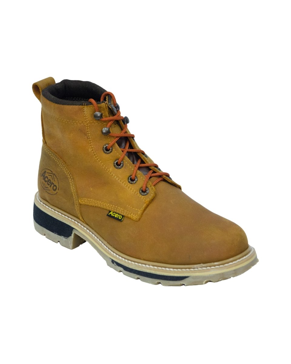 ACERO WORK BOOTS Crazy Honey Whit Bicolor Sole Lace Up - Rancho Sementalvariable