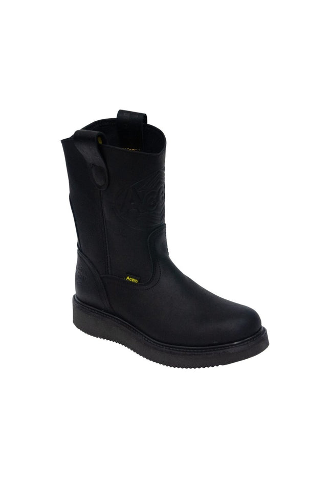 ACERO WORK BOOTS Oiled Black Whit Black Striped Sole - Rancho Sementalvariable