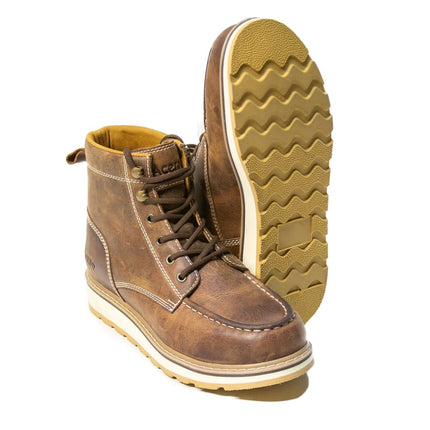 ACERO WORK SHOES Horse Tan Moc Toe Lace Up - Rancho Sementalvariable
