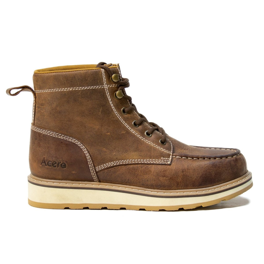 ACERO WORK SHOES Horse Tan Moc Toe Lace Up - Rancho Sementalvariable