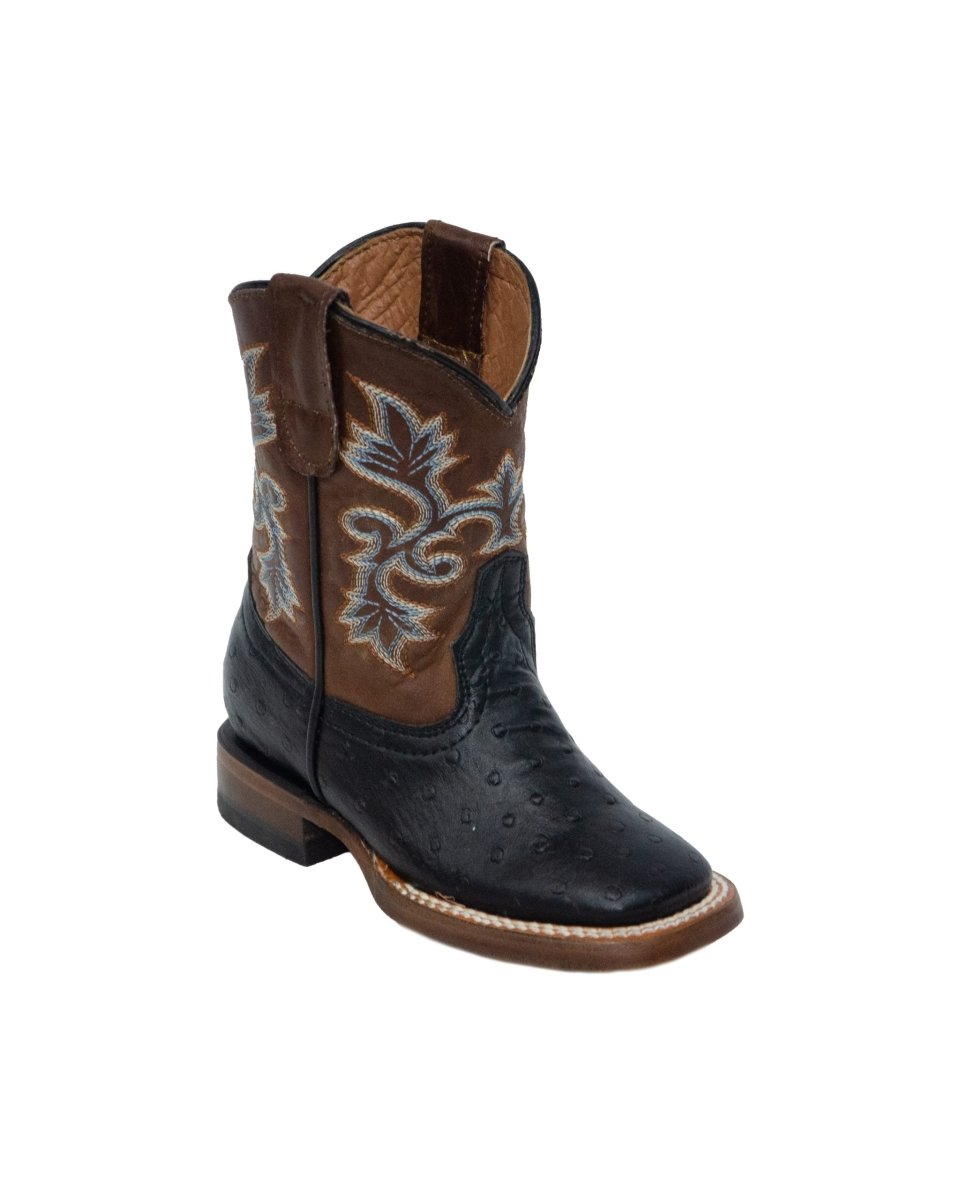 Duke Ostrich Print Black / Brown Top - Rancho Sementalvariable