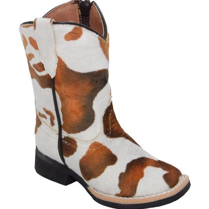 Infant Cowhide Faux Brown Zipper - Rancho Sementalvariable