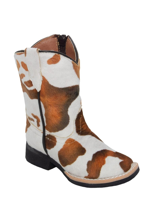 Infant Cowhide Faux Brown Zipper - Rancho Sementalvariable