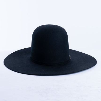 RANCHO SEMENTAL Black 3X Open Crown 4.5" Brim Felt Cowboy Hat - Rancho Sementalvariable