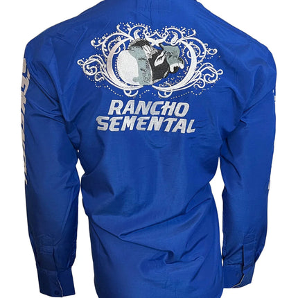 RANCHO SEMENTAL Blue Long Sleeve Shirt - Rancho Sementalvariable