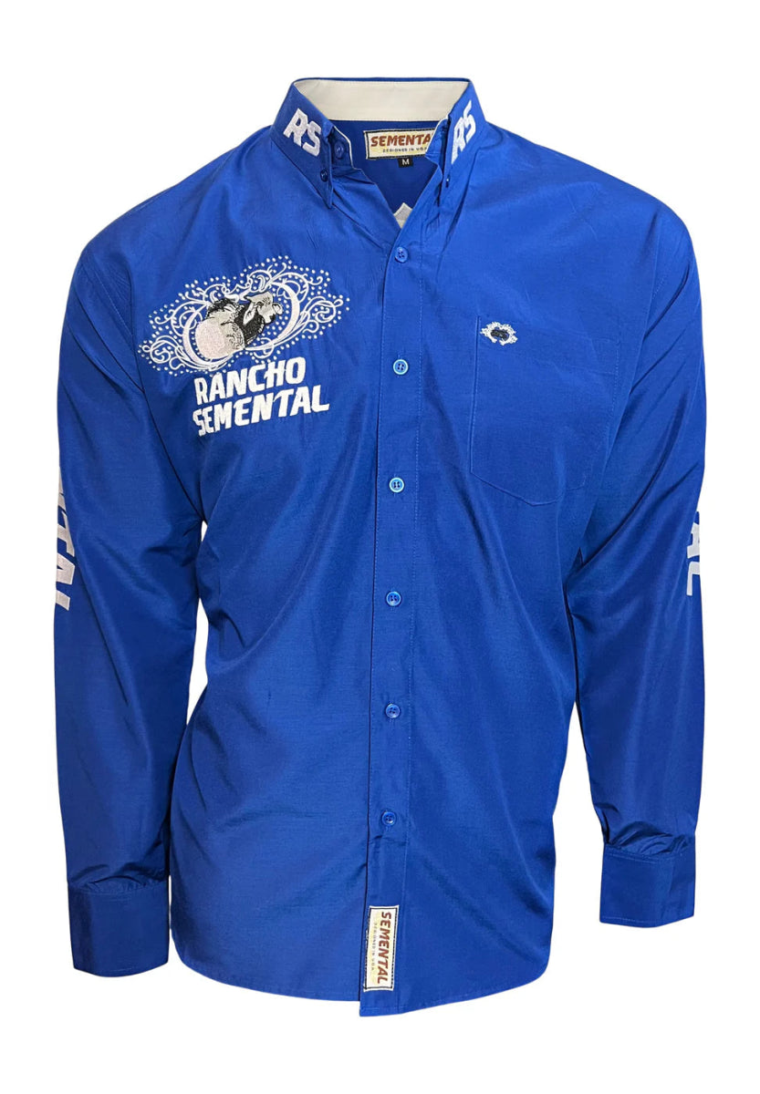 RANCHO SEMENTAL Blue Long Sleeve Shirt - Rancho Sementalvariable