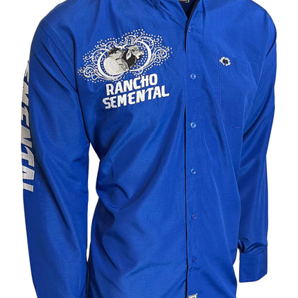 RANCHO SEMENTAL Blue Long Sleeve Shirt - Rancho Sementalvariable