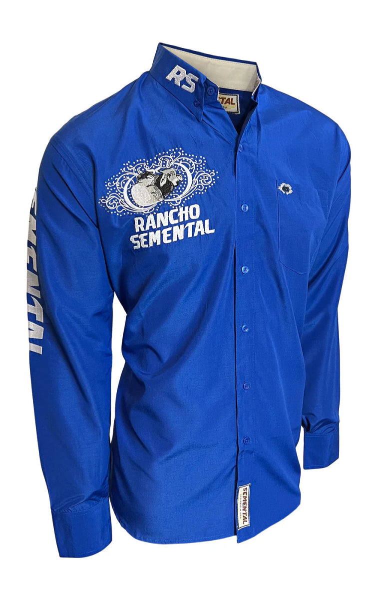 RANCHO SEMENTAL Blue Long Sleeve Shirt - Rancho Sementalvariable