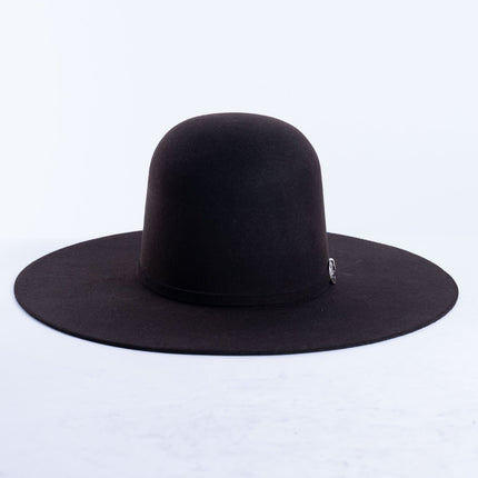 RANCHO SEMENTAL Brown 3X Open Crown 4.5" Brim Felt Cowboy Hat - Rancho Sementalvariable