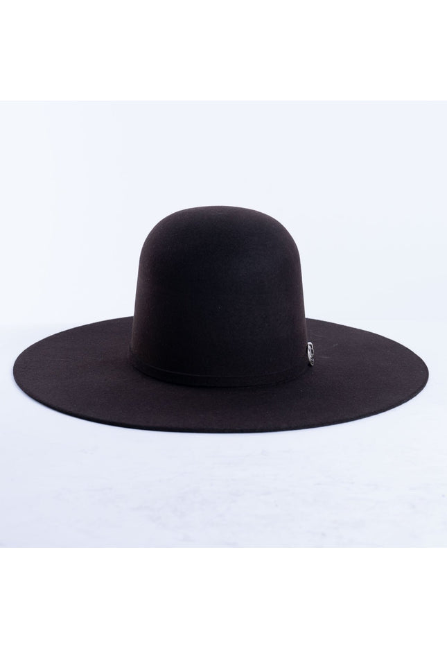 RANCHO SEMENTAL Brown 3X Open Crown 4.5" Brim Felt Cowboy Hat - Rancho Sementalvariable