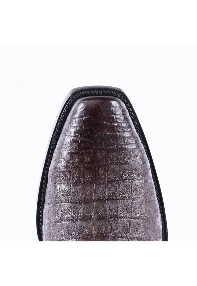 RANCHO SEMENTAL EXOTIC LEATHER Caiman Belly Brown Cowboy Boots - Rancho Sementalvariable