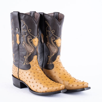 RANCHO SEMENTAL EXOTIC LEATHER Ostrich Orix Cowboy Boots - Rancho Sementalvariable