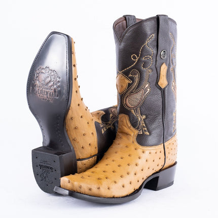 RANCHO SEMENTAL EXOTIC LEATHER Ostrich Orix Cowboy Boots - Rancho Sementalvariable