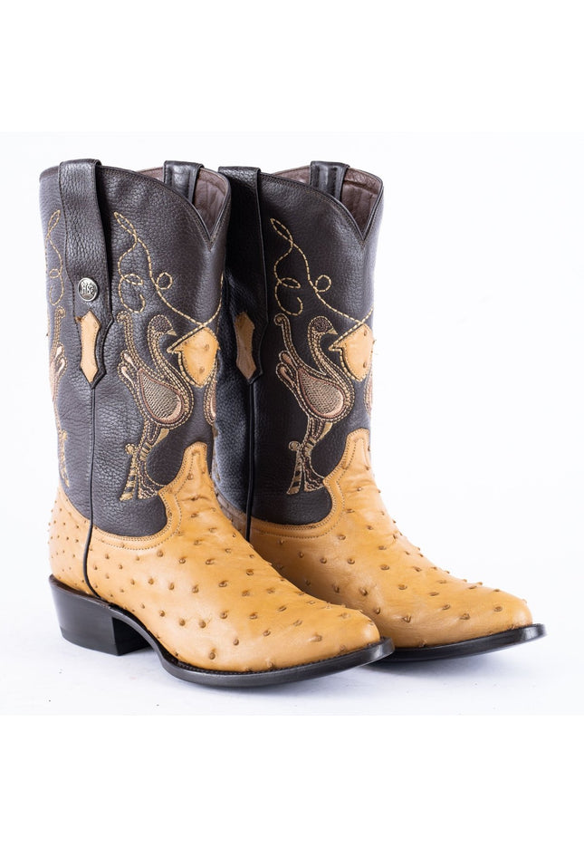 RANCHO SEMENTAL EXOTIC LEATHER Ostrich Orix Cowboy Boots - Rancho Sementalvariable