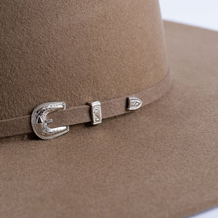 RANCHO SEMENTAL Fawn 3X Open Crown 4.5" Brim Felt Cowboy Hat - Rancho Sementalvariable