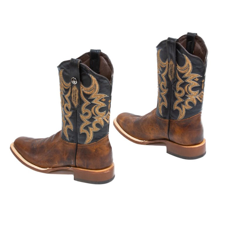 RANCHO SEMENTAL MEN’S Babuino Tan Western Boots Whit Black Top - Rancho Sementalvariable