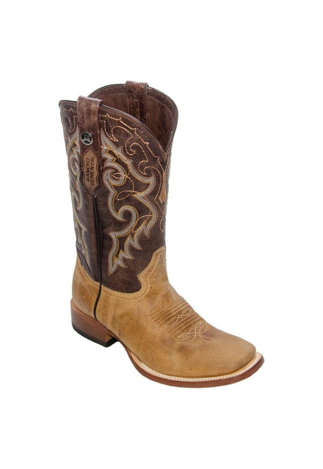 RANCHO SEMENTAL MEN’S Olden Tan Western Boots Whit Brown Top - Rancho Sementalvariable