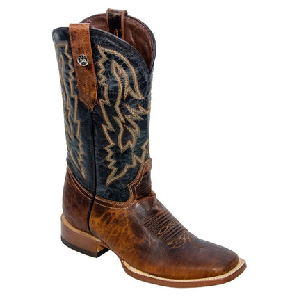 RANCHO SEMENTAL MEN’S Shoulder Marble Honey Western Boots Whit Black Top - Rancho Sementalvariable