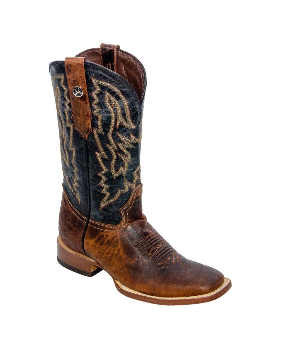 RANCHO SEMENTAL MEN’S Shoulder Marble Honey Western Boots Whit Black Top - Rancho Sementalvariable