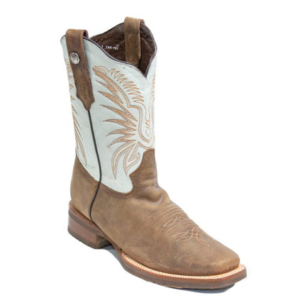 RANCHO SEMENTAL MEN’S Vento Paja Western Boots Whit Bone Top / Rubber Sole - Rancho Sementalvariable