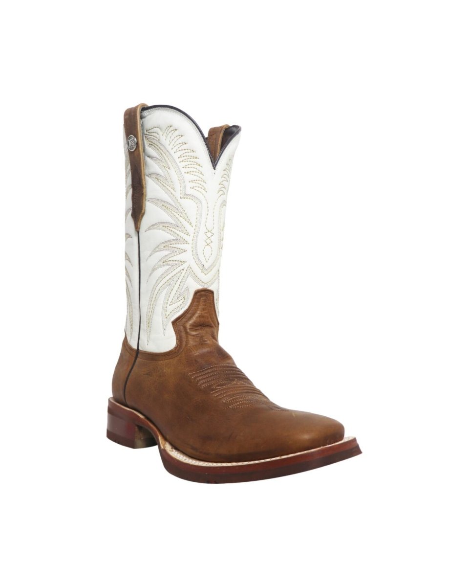 RANCHO SEMENTAL MEN'S Vento Paja Western Boots Whit White Top / Rubber Sole - Rancho Sementalvariable