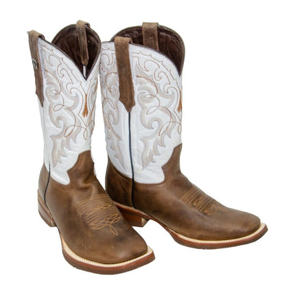 RANCHO SEMENTAL MEN'S Vento Paja Western Boots Whit White Top / Rubber Sole - Rancho Sementalvariable