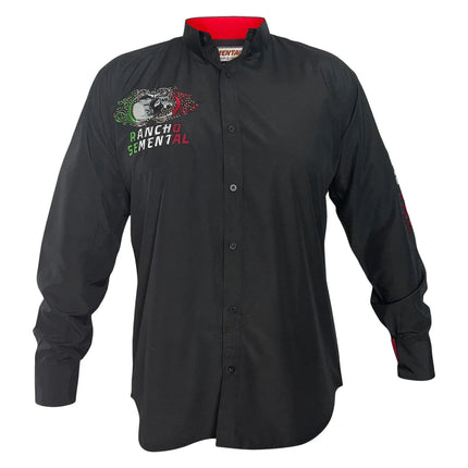 RANCHO SEMENTAL Mexico Black Long Sleeve Shirt - Rancho Sementalvariable