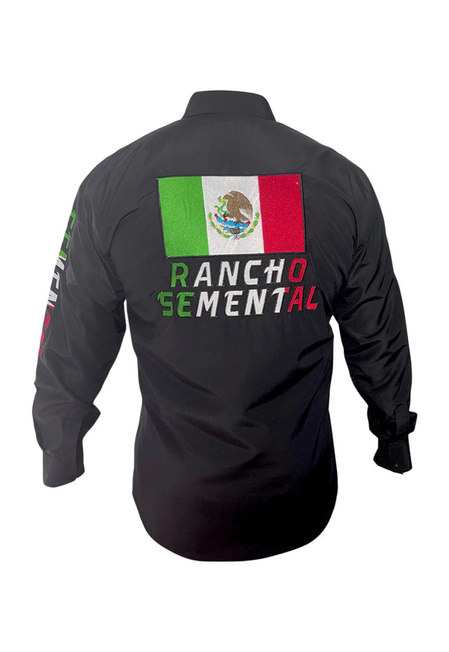 RANCHO SEMENTAL Mexico Black Long Sleeve Shirt - Rancho Sementalvariable