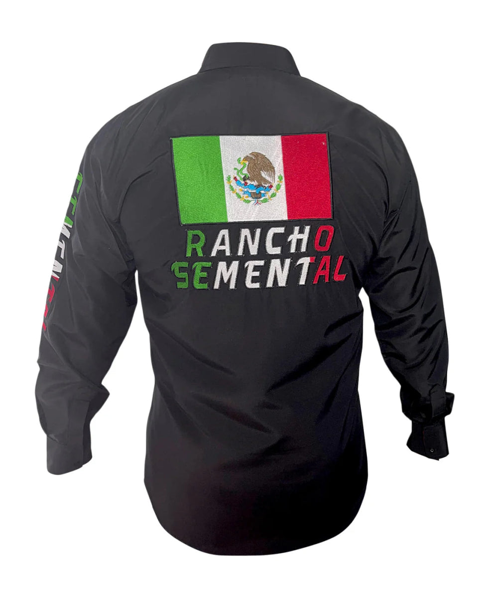 RANCHO SEMENTAL Mexico Black Long Sleeve Shirt - Rancho Sementalvariable