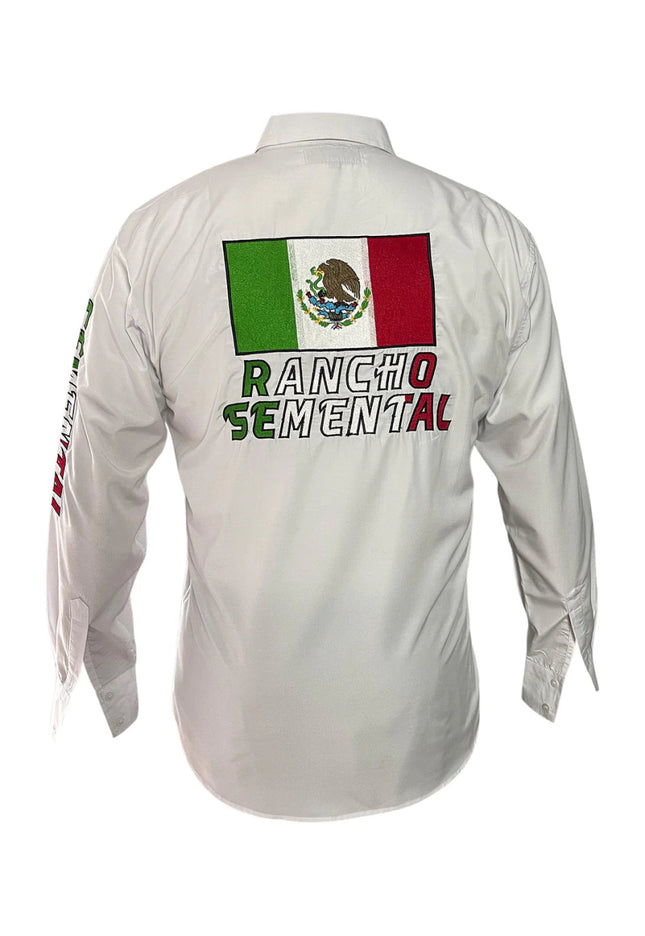 RANCHO SEMENTAL Mexico White Long Sleeve Shirt - Rancho Sementalvariable