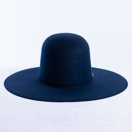 RANCHO SEMENTAL Navy Blue 3X Open Crown 4.5" Brim Felt Cowboy Hat - Rancho Sementalvariable