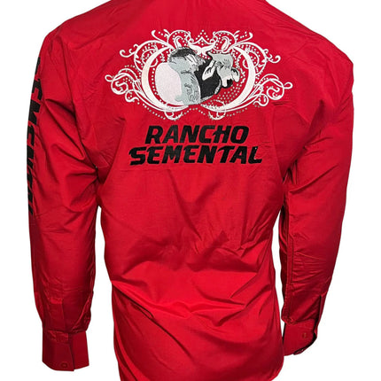 RANCHO SEMENTAL Red Long Sleeve Shirt - Rancho Sementalvariable