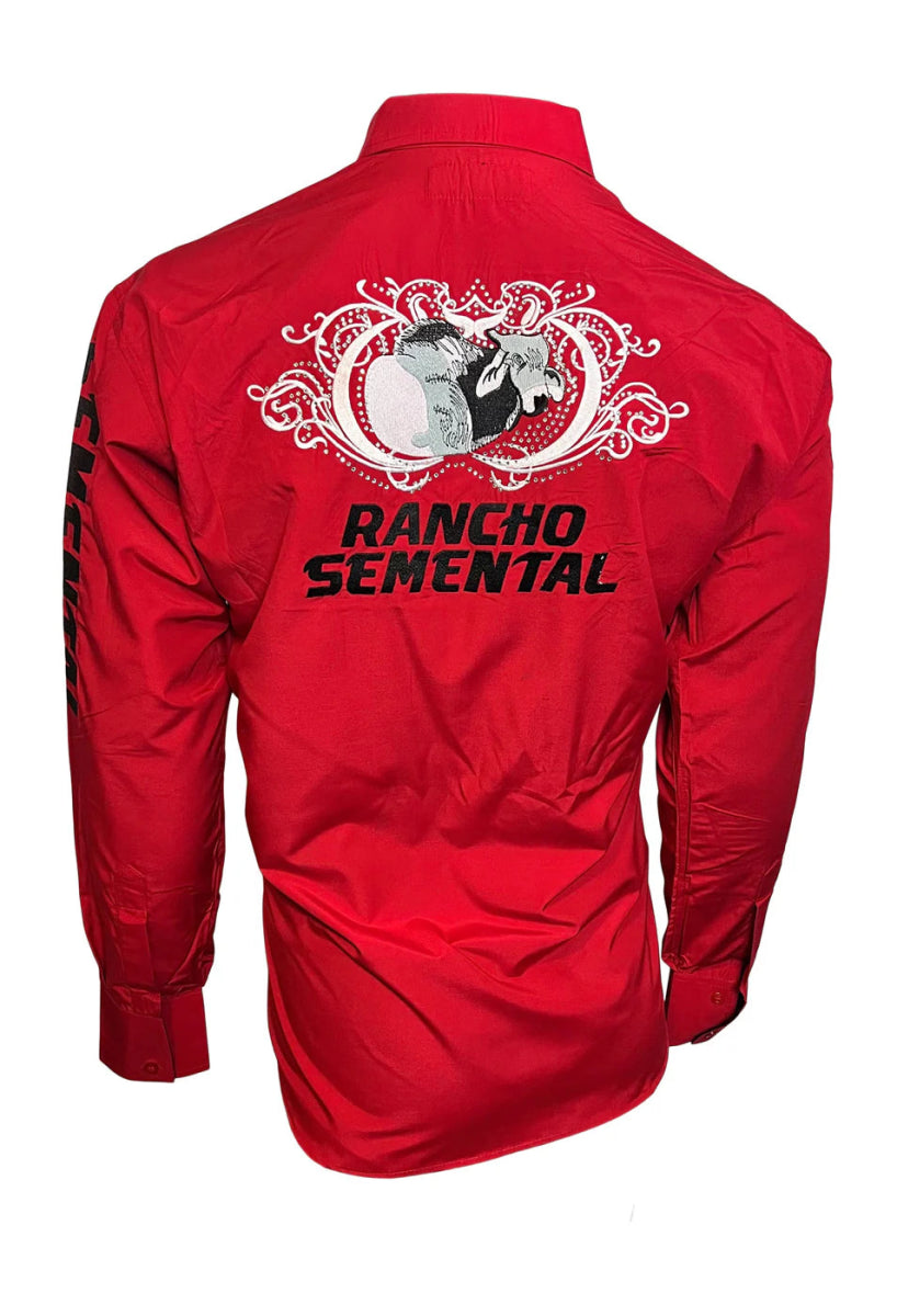 RANCHO SEMENTAL Red Long Sleeve Shirt - Rancho Sementalvariable