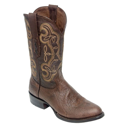REPARO TX Men’s Bull Shoulder Print Brown Western Boots Brown Top - Rancho Sementalvariable