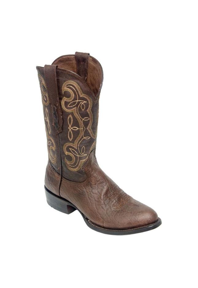 REPARO TX Men’s Bull Shoulder Print Brown Western Boots Brown Top - Rancho Sementalvariable