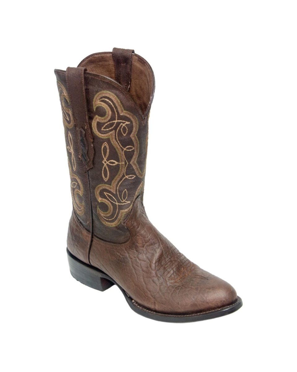 REPARO TX Men’s Bull Shoulder Print Brown Western Boots Brown Top - Rancho Sementalvariable