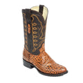 REPARO TX Men’s Caiman Hornback Print Cognac Western Boots Brown Top - Rancho Sementalvariable