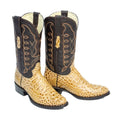 REPARO TX Men’s Caiman Hornback Print Orix Western Boots Whit Brown Top - Rancho Sementalvariable