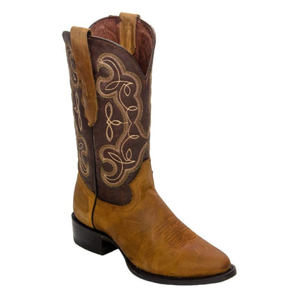 REPARO TX Men’s Crazy Cappuccino Western Boots Whit Brown Top - Rancho Sementalvariable