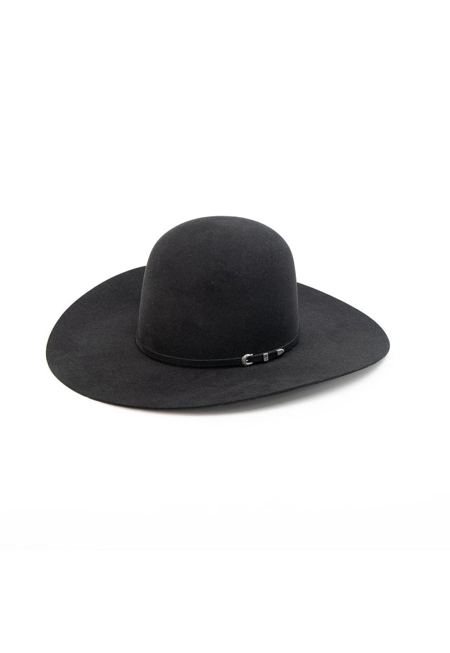 RODEO KING Black 10X Open Crown 4.5" Brim Felt Cowboy Hat - Rancho Sementalvariable