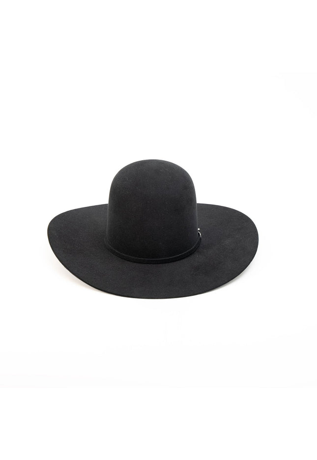 RODEO KING Black 10X Open Crown 4.5" Brim Felt Cowboy Hat - Rancho Sementalvariable