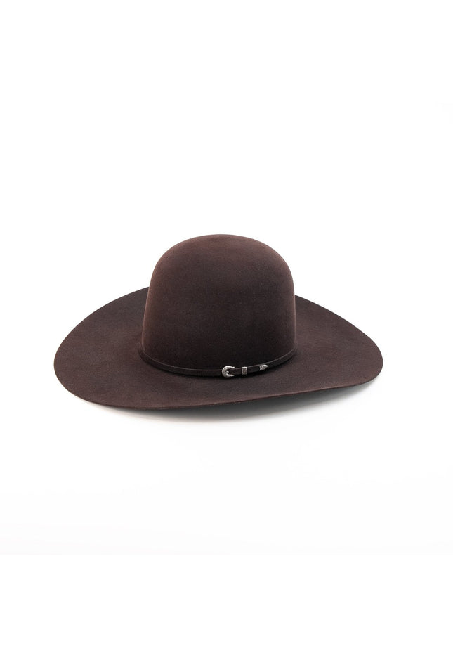 RODEO KING Black Cherry 10X Open Crown 4.5" Brim Felt Cowboy Hat - Rancho Sementalvariable