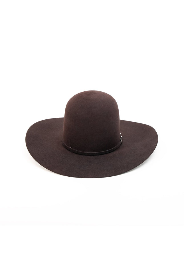 RODEO KING Black Cherry 10X Open Crown 4.5" Brim Felt Cowboy Hat - Rancho Sementalvariable