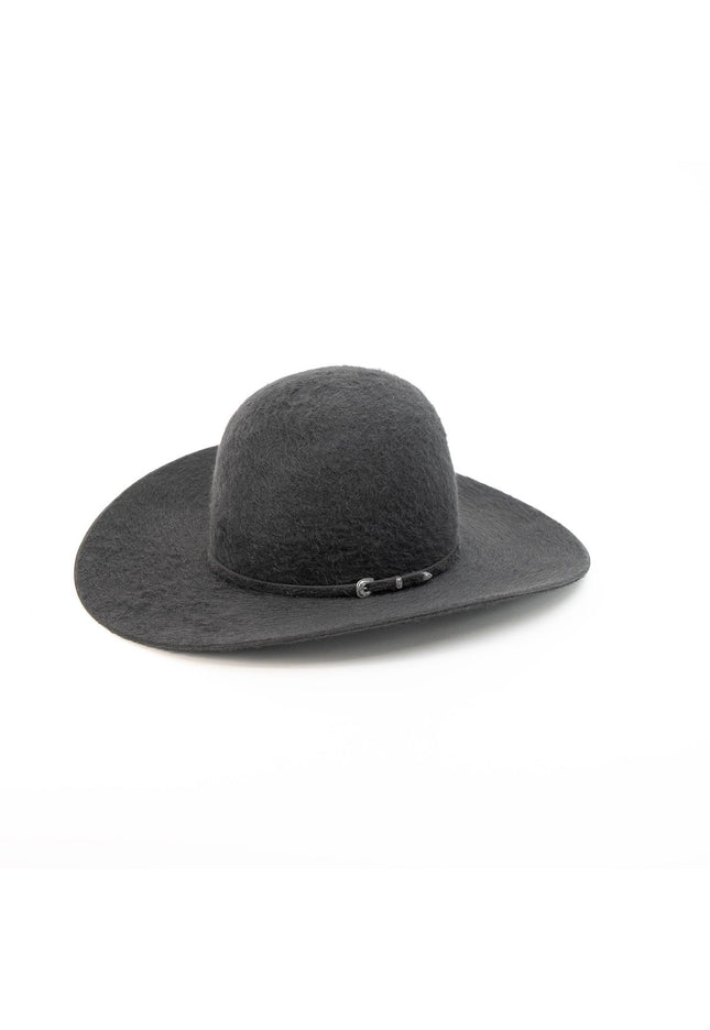 RODEO KING Charcoal 10X Open Crown 4.5" Brim Felt Cowboy Hat - Rancho Sementalvariable