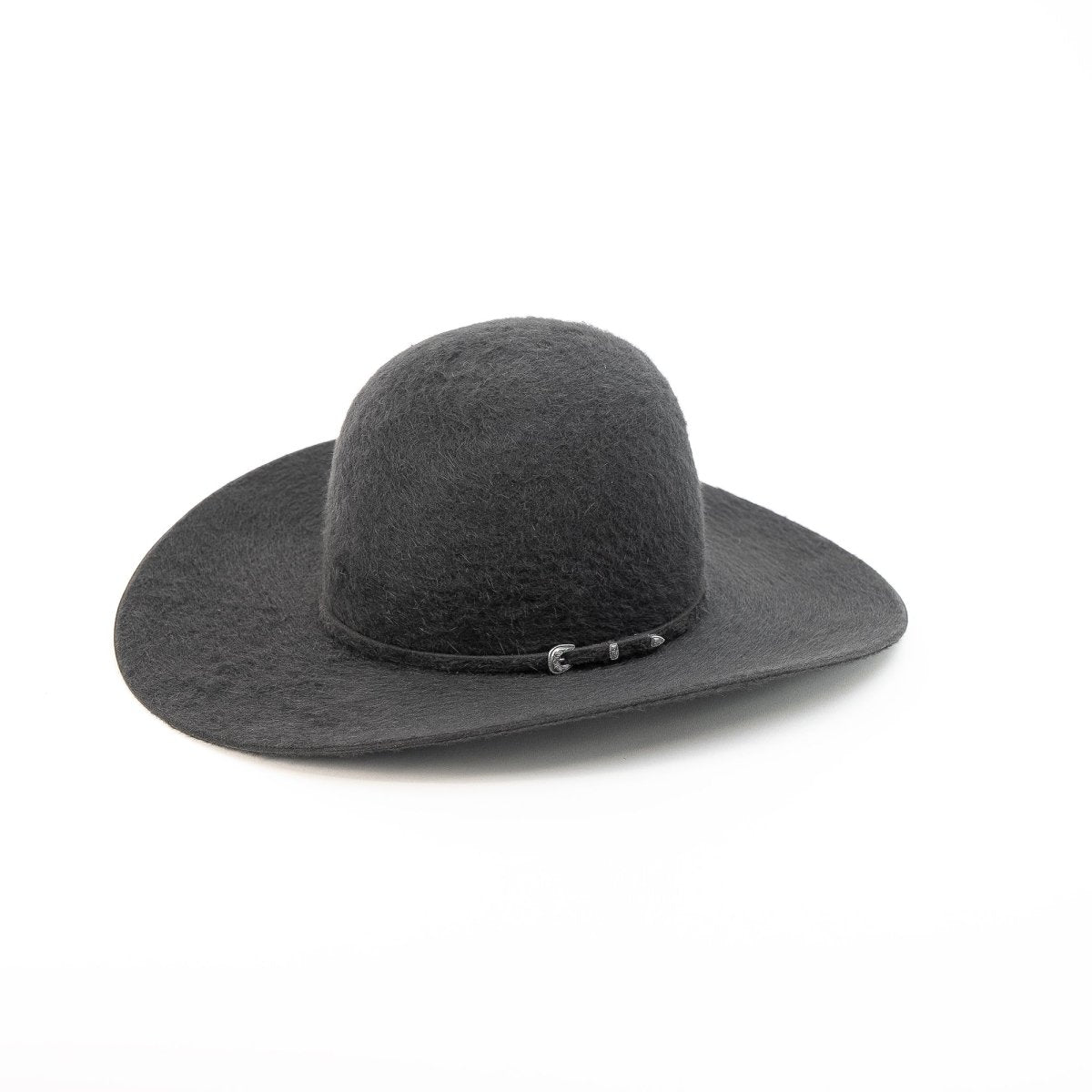 RODEO KING Charcoal 10X Open Crown 4.5" Brim Felt Cowboy Hat - Rancho Sementalvariable