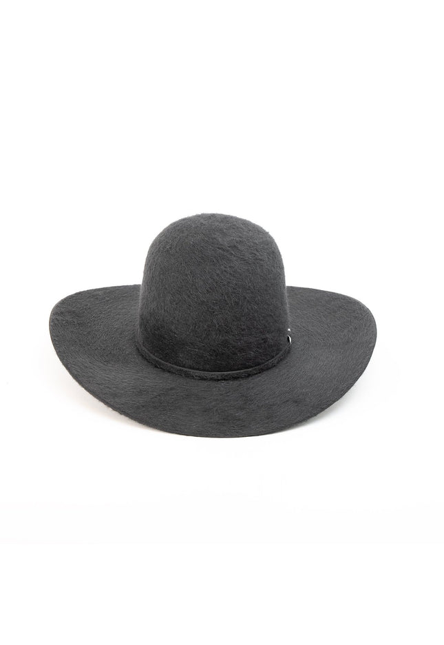 RODEO KING Charcoal 10X Open Crown 4.5" Brim Felt Cowboy Hat - Rancho Sementalvariable