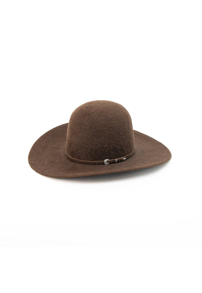 RODEO KING Chocolate 10X Open Crown 4.5" Brim Felt Cowboy Hat - Rancho Sementalvariable