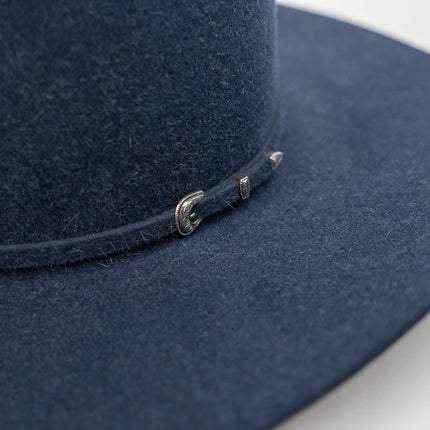 RODEO KING Denim 7X Open Crown 4.5" Brim Felt Cowboy Hat - Rancho Sementalvariable