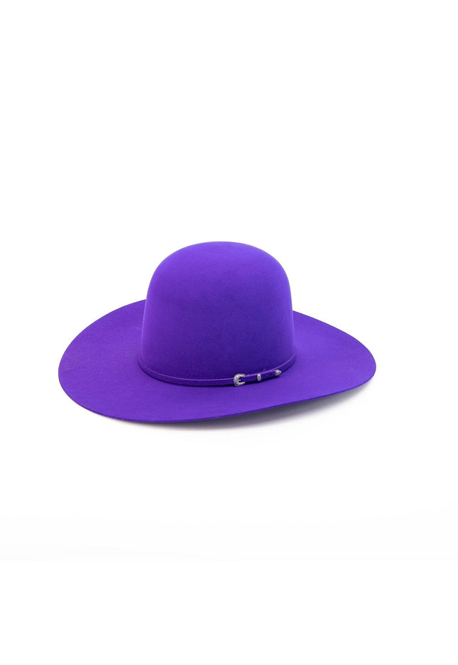 RODEO KING Purple 7X Open Crown 4.5" Brim Felt Cowboy Hat - Rancho Sementalvariable