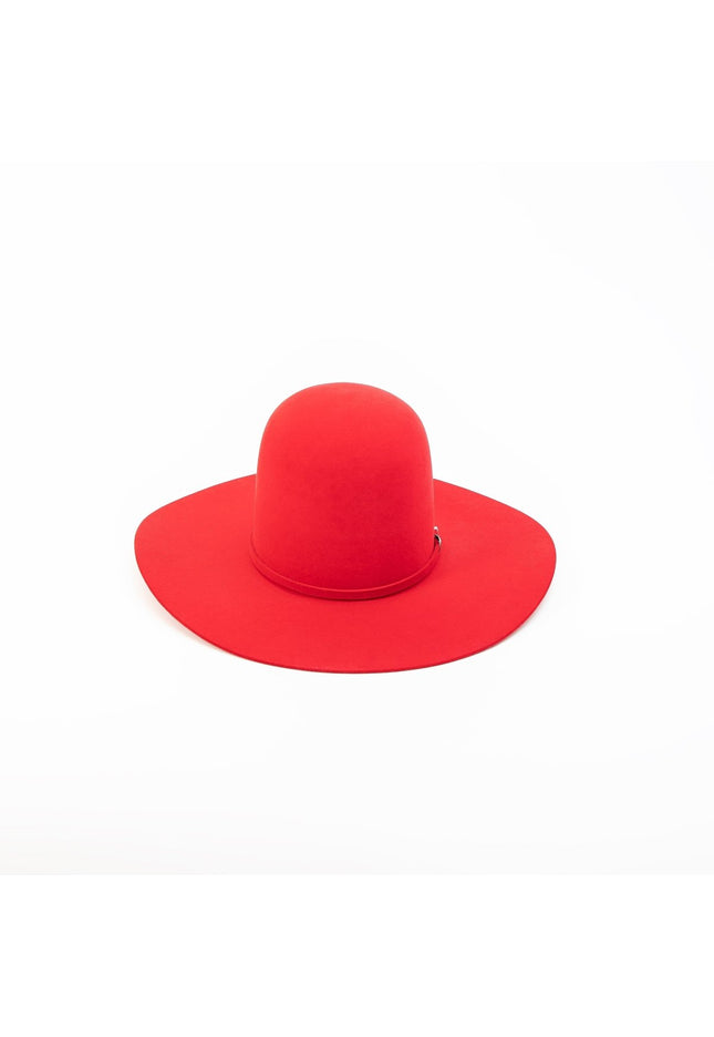 RODEO KING Red 7X Open Crown 4.5" Brim Felt Cowboy Hat - Rancho Sementalvariable